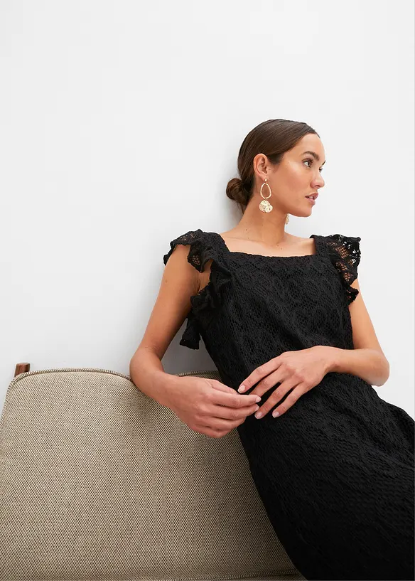 Klänning med hålmönstrad look, BODYFLIRT boutique