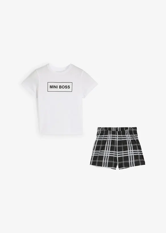 Pyjamas med shorts (2-delad), bonprix