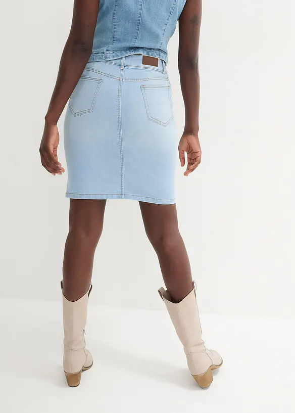 Stretchig jeanskjol, bonprix