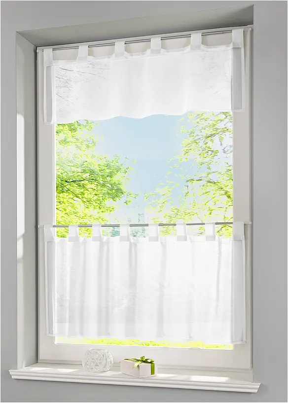 Cafégardin i tunn voile, bonprix