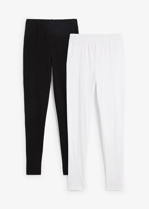 Leggings med ekologisk bomull (2-pack), bonprix