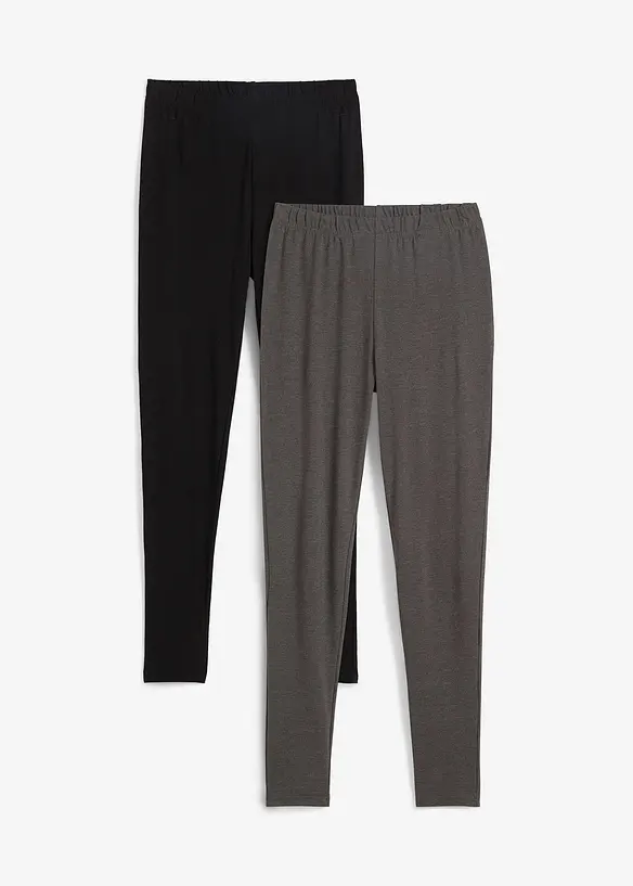 Leggings med ren ekologisk bomull (2-pack), bonprix
