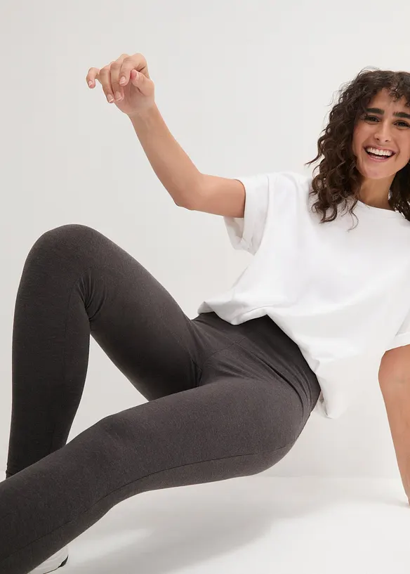 Leggings med ren ekologisk bomull (2-pack), bonprix