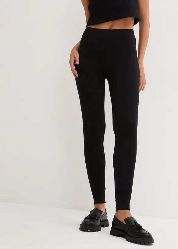 Leggings med ekologisk bomull (2-pack), bonprix