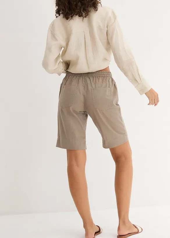 Bermudas med linne, bonprix