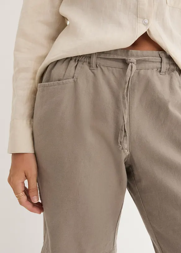 Bermudas med linne, bonprix