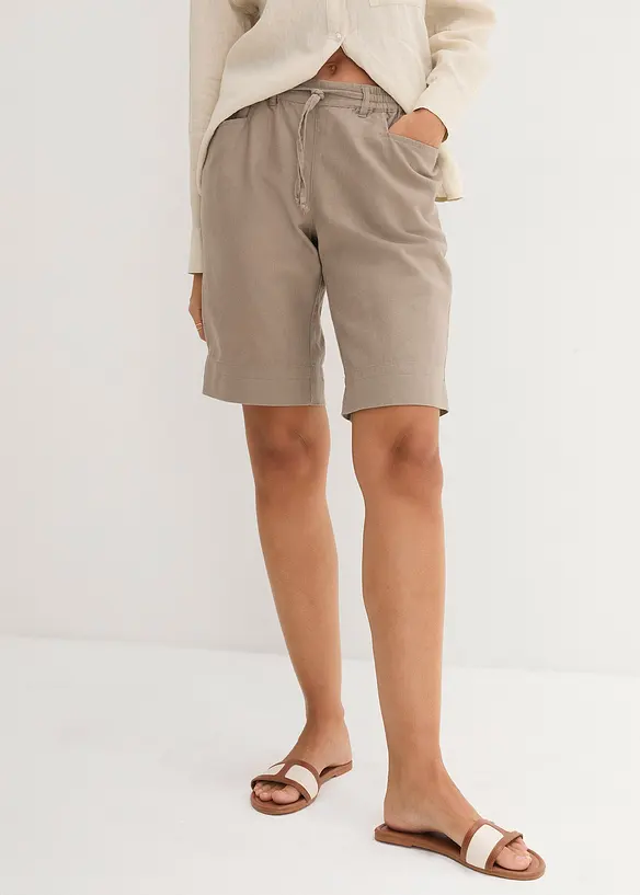 Bermudas med linne, bonprix
