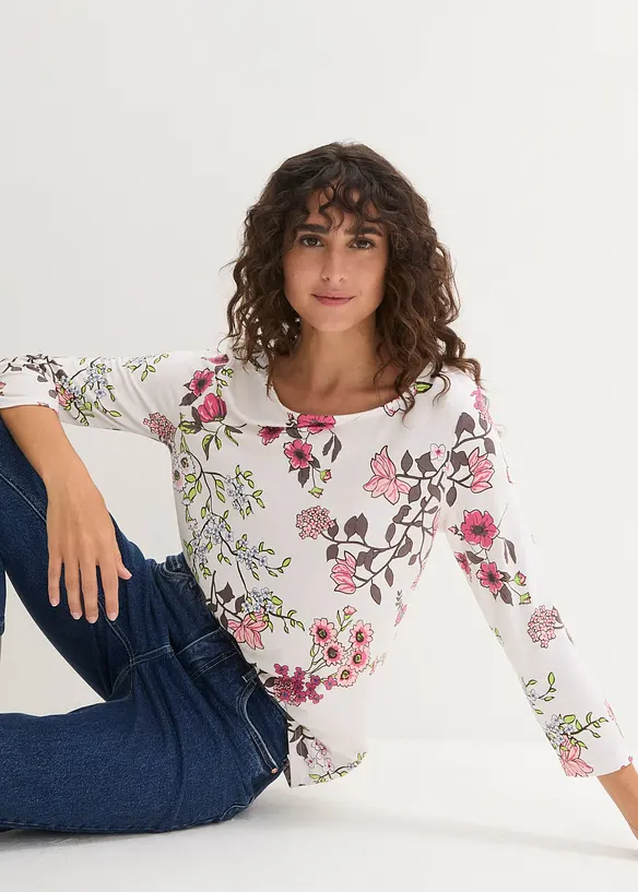 Topp med blomm&ouml;nster, bonprix