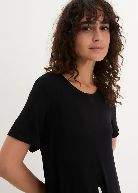 Jerseyklänning i mjuk viskosmix, bonprix