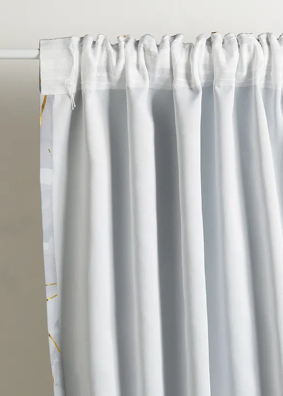 Mörkläggande gardinlängd med glänsande mönster (1-pack), bonprix