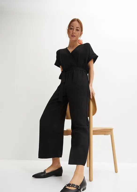 Jumpsuit med korta &auml;rmar, bonprix