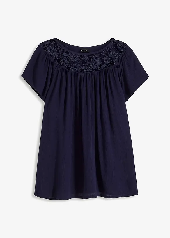 Blus av ren viskos, bonprix