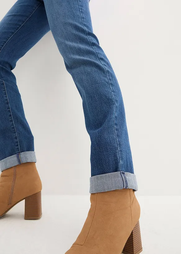 Straight Jeans Mid Waist, Stretch, bonprix