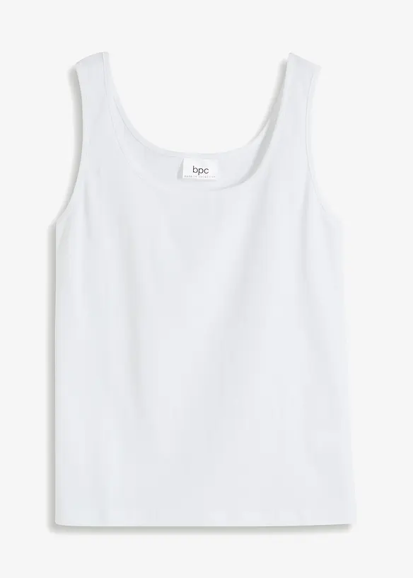 Ribbstickat bomullslinne, bonprix