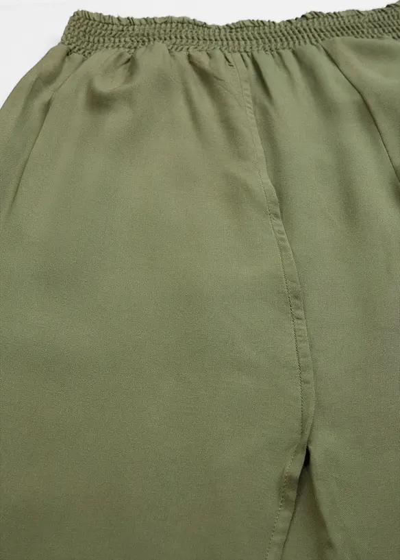 Vadlång culottebyxa av hållbar viskos, bonprix