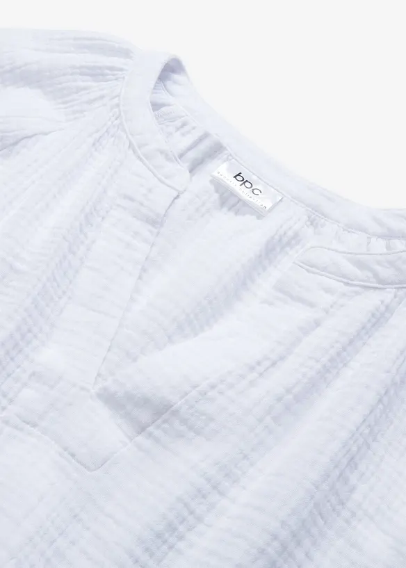 Muslinblus i oversizemodell av bomull, bonprix