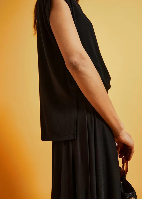 Oversizetopp i f&ouml;ljsam viskos, bonprix