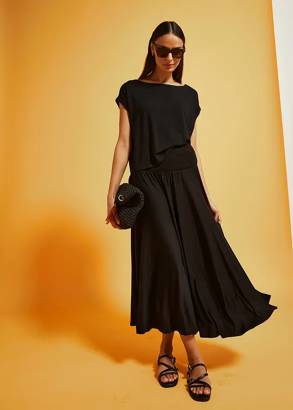 Oversizetopp i f&ouml;ljsam viskos, bonprix