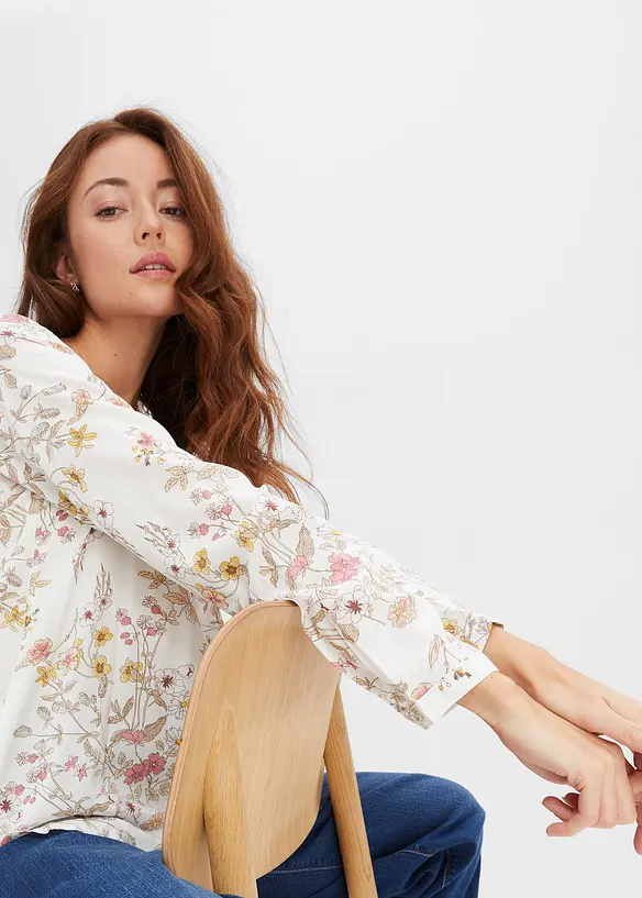 Blus av ren viskos, bonprix