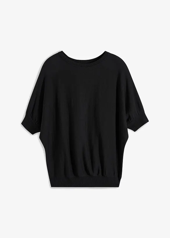 Finstickad tröja av bomullsmix, bonprix
