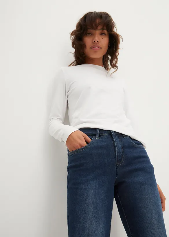 Stretchjeans Straight Mid Waist, bonprix