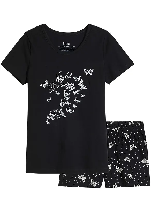 Kort pyjamas i bomull, bonprix