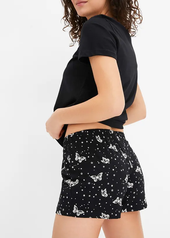 Kort pyjamas i bomull, bonprix