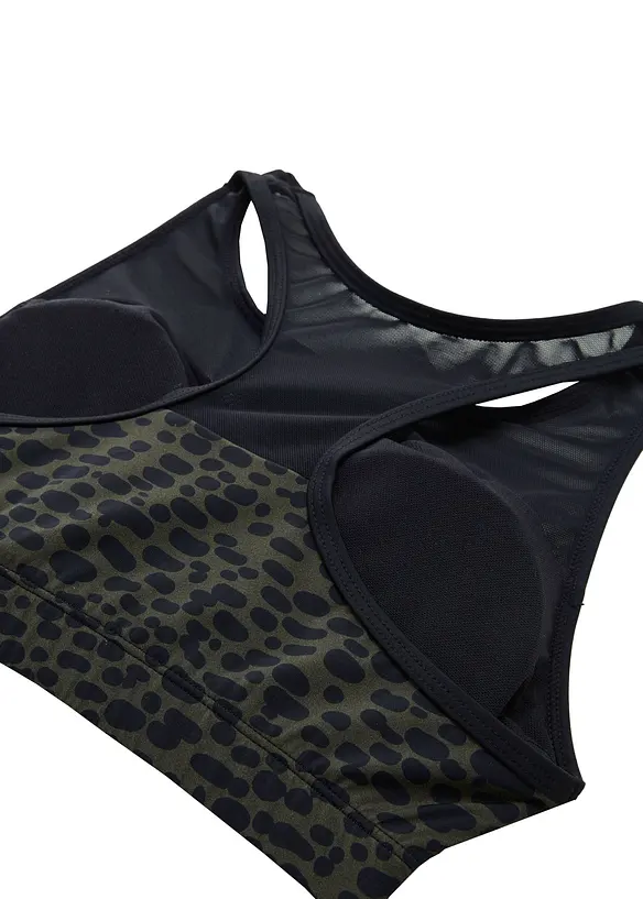 Bikini med BH-topp (2 delar) med transparenta infällningar, bonprix
