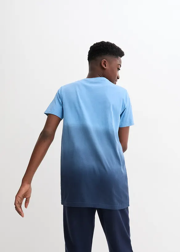 T-shirt med olika färgnyanser för barn, ekologisk bomull, bonprix