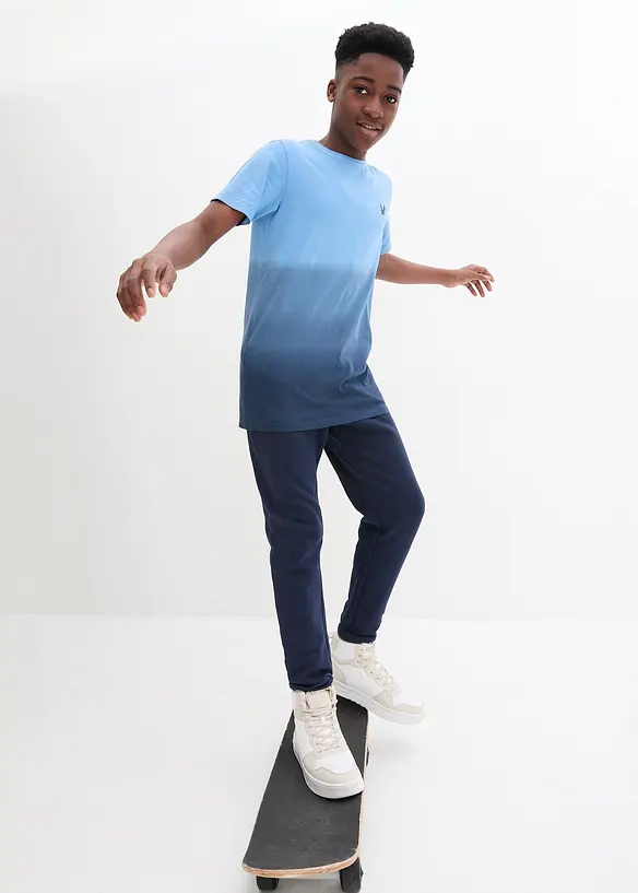 T-shirt med olika färgnyanser för barn, ekologisk bomull, bonprix