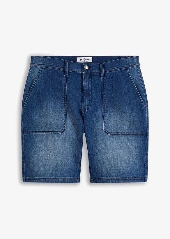 Stretchiga jeansbermudas, Relaxed Fit, bonprix