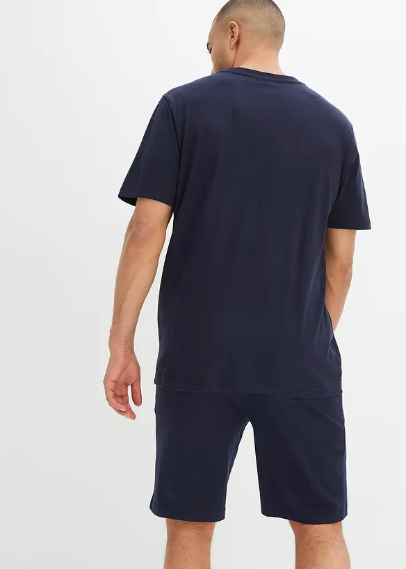 T-shirt och trikåbermudas av ren bomull (2 delar), bonprix