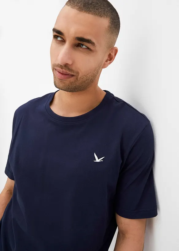 T-shirt och trikåbermudas av ren bomull (2 delar), bonprix