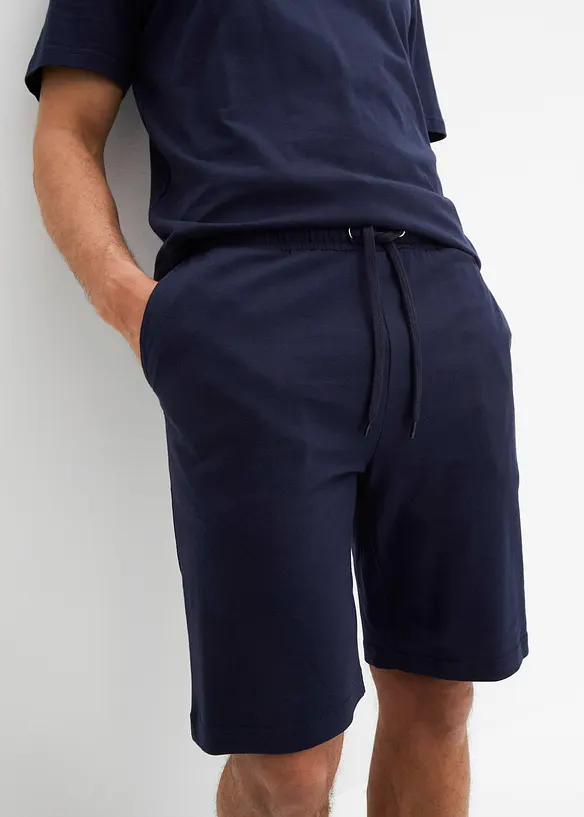 T-shirt och trikåbermudas av ren bomull (2 delar), bonprix
