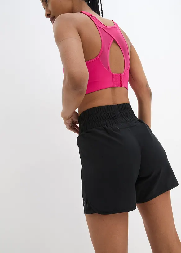 Funktionsshorts med smocklinning, snabbtorkande, bonprix