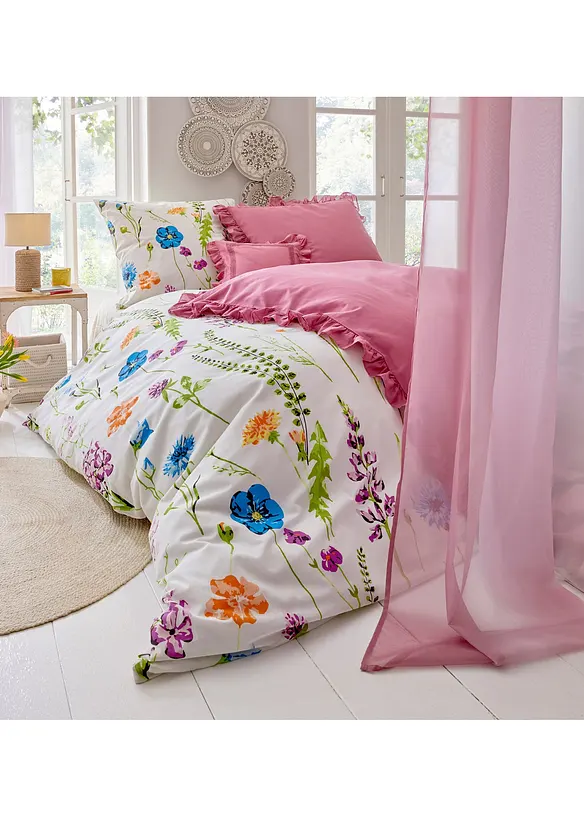 Gardin med färgskiftning i återvunnen polyester (2-pack), bonprix