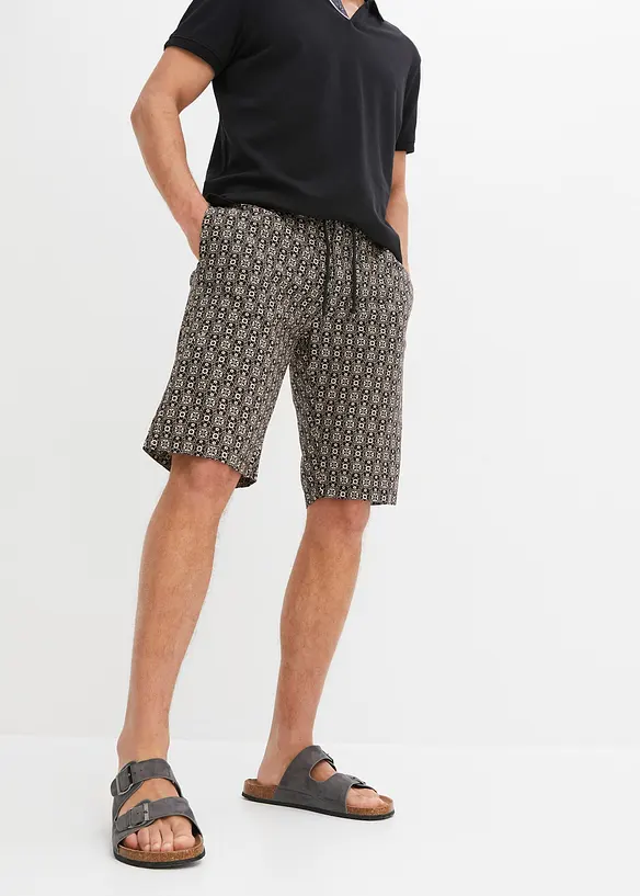 Linneshorts i chinosmodell, bonprix