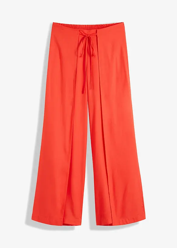 Viskosbyxa med slits, bonprix