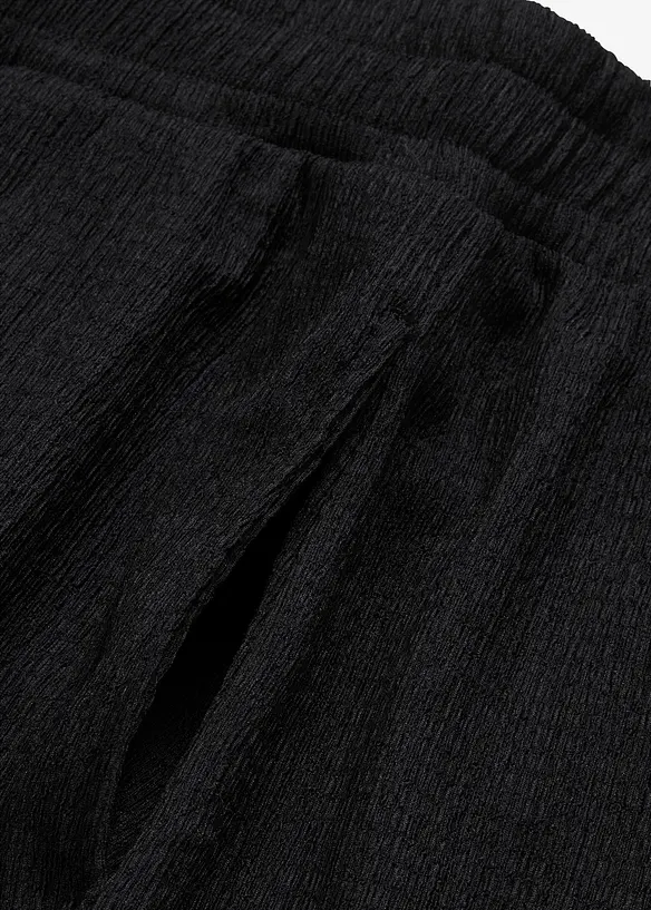 Shorts i strukturjersey med hög midja och komfortlinning, bonprix