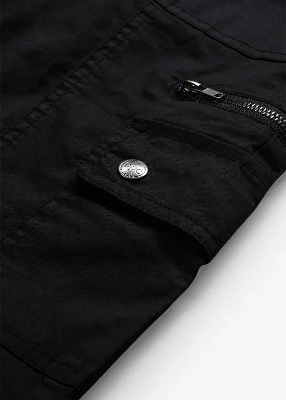 Cargojeans i bomull, Mid Waist, bonprix
