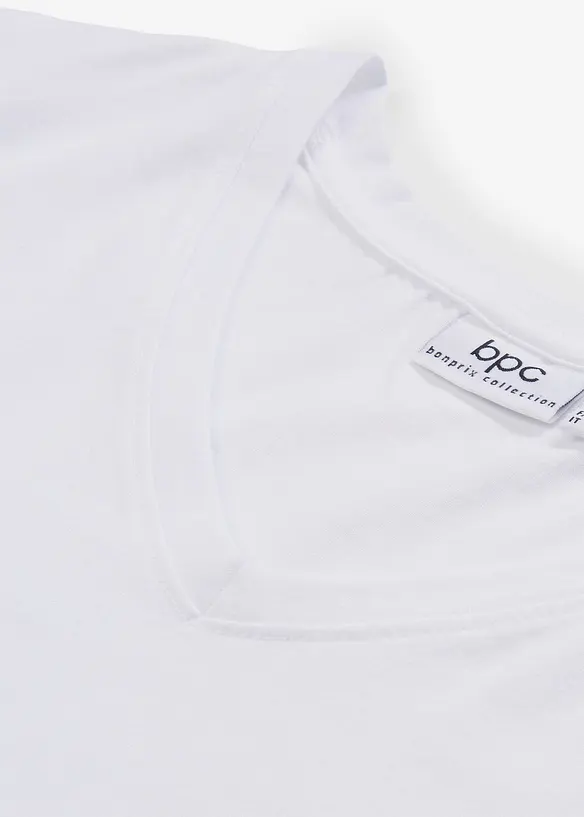 Lång topp med V-ringning (2-pack), bonprix