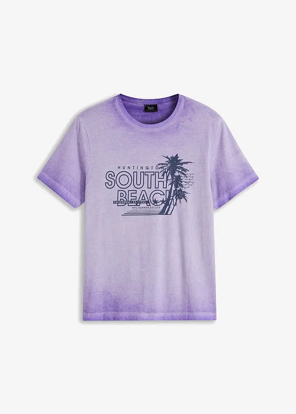 T-shirt med urtvättad look i ekologisk bomull, bonprix