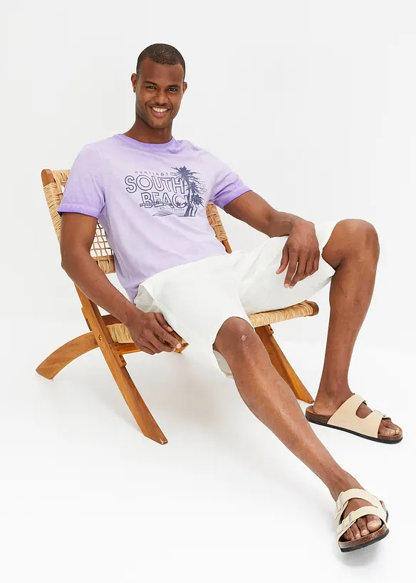 T-shirt med urtvättad look i ekologisk bomull, bonprix