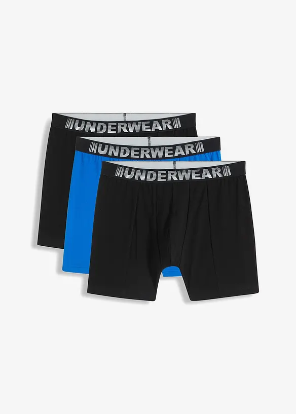 Mellanlånga boxershorts, tajta (3-pack), bonprix
