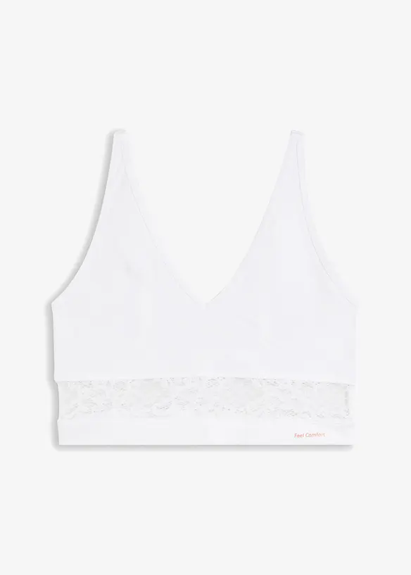 Sömlös Feel Comfort BH-topp med fin spets, bonprix