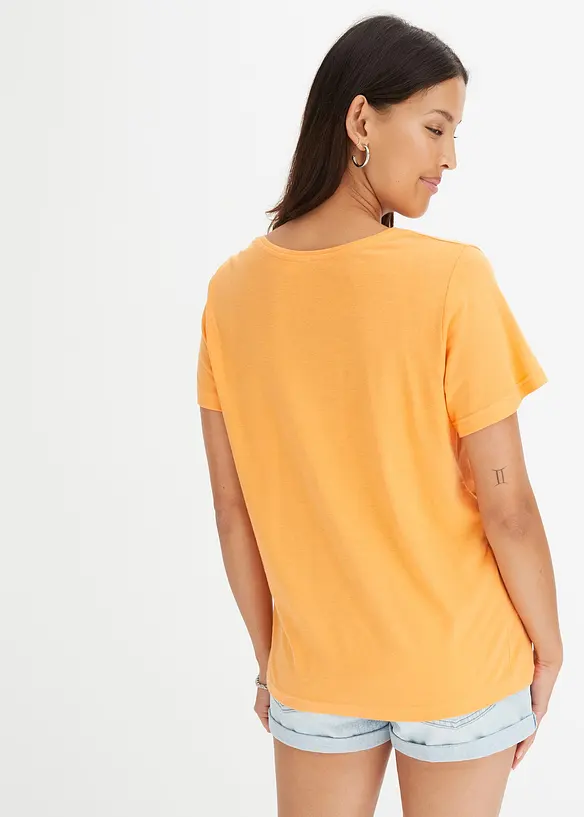T-shirt i bomull och viskos, bonprix