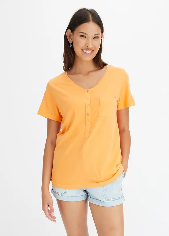 T-shirt i bomull och viskos, bonprix