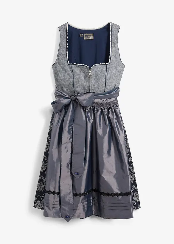 Dirndl i jacquard med förkläde (2 delar), bonprix