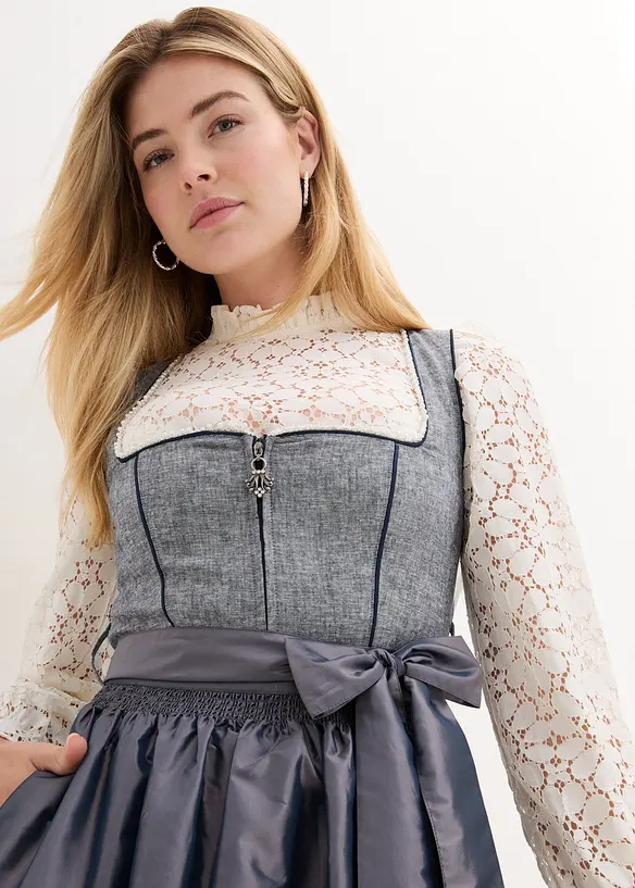 Dirndl i jacquard med förkläde (2 delar), bonprix