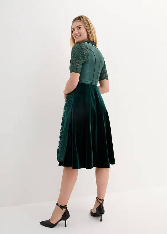 Dirndl med broderat förkläde (2 delar), bonprix